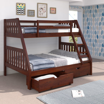 Mission Twin Over Full Solid Wood Standard Bunk Bed by Chelsea Home