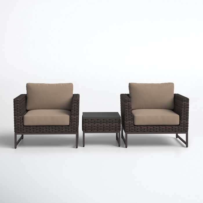 Joss and Main 3 Piece Seating Group with Cushions