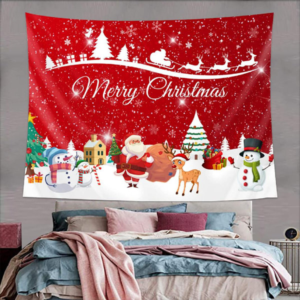 Skull Santa Have Yourself A Merry Christmas Polyester Flag Outdoor Indoor Banner 