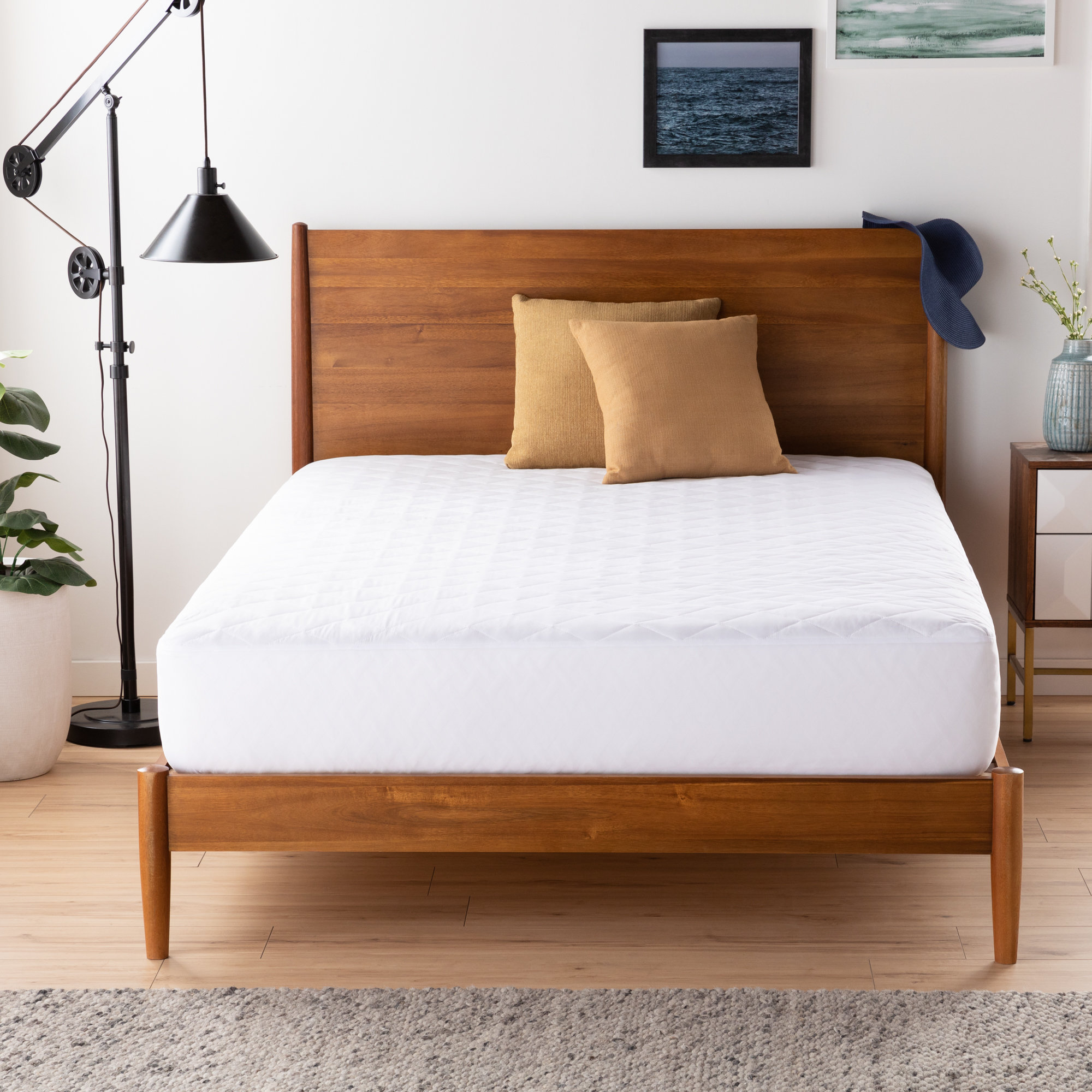 twin size mattress pad pillow top