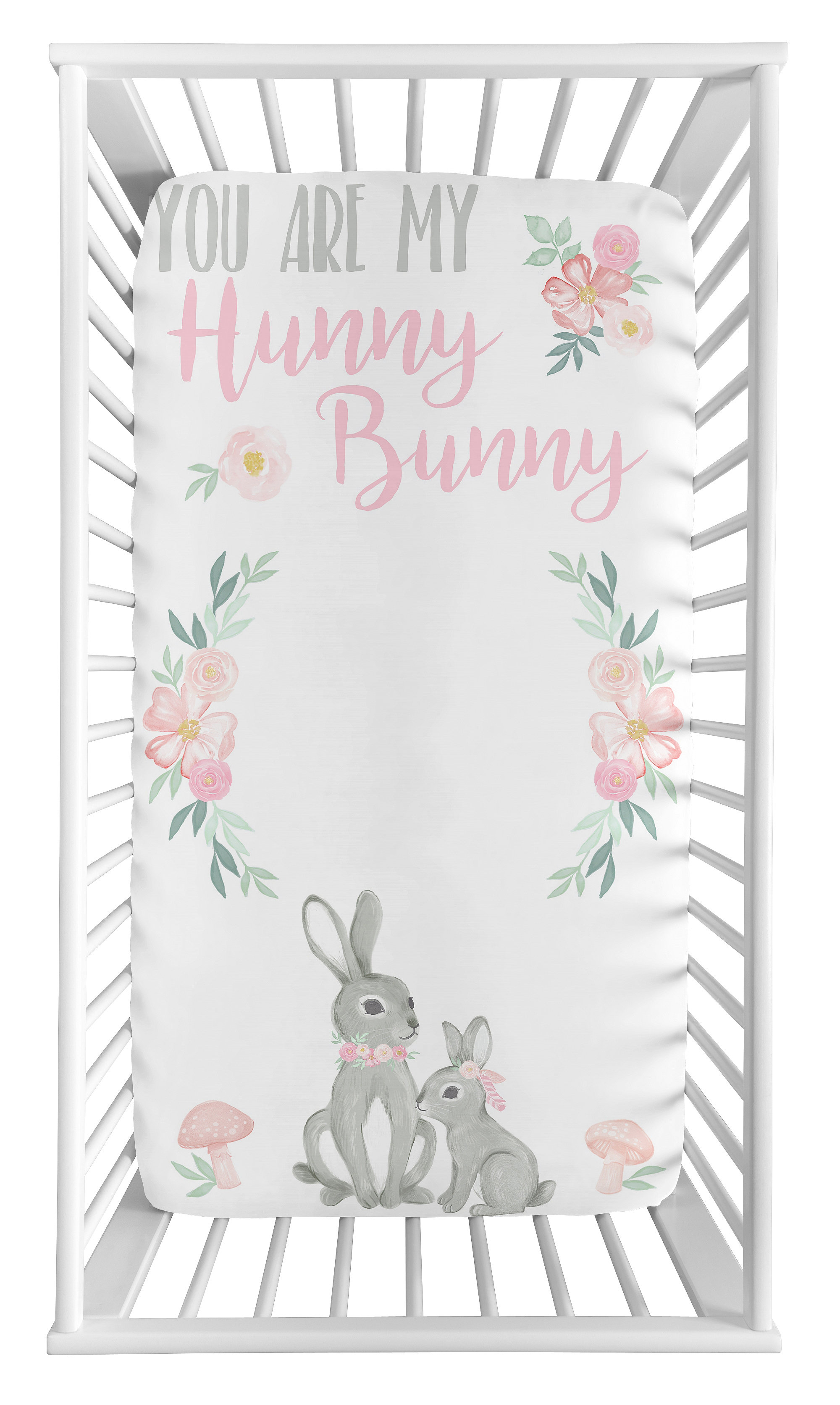 blush fitted crib sheet