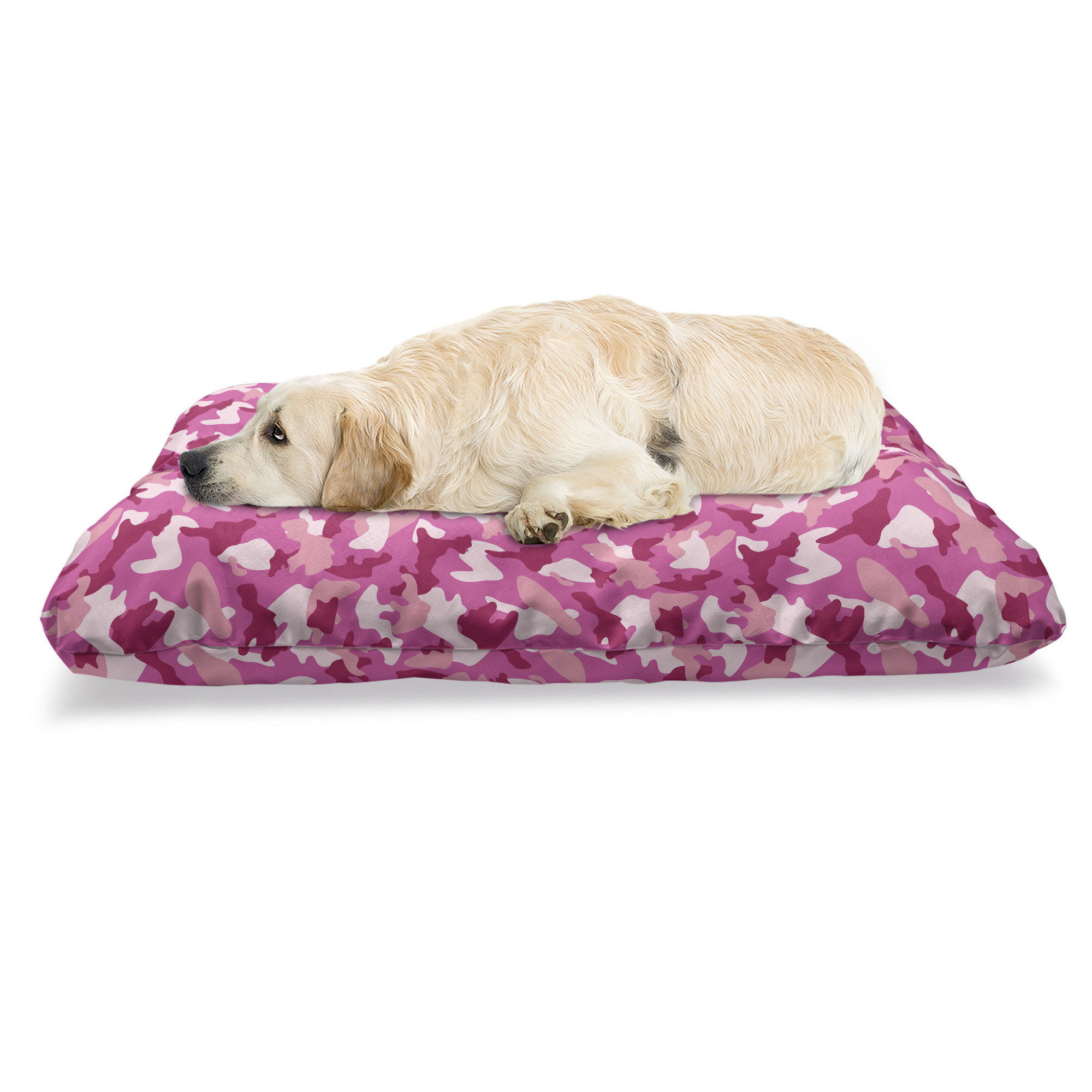 pink camo dog bed
