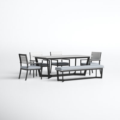 Rectangular 6 - Person 78.74" Long Dining Set with Cushions by Joss and Main