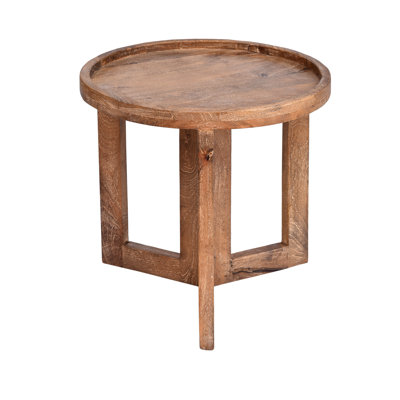 Rawles Solid Wood Tray Top 3 Legs End Table by Joss and Main