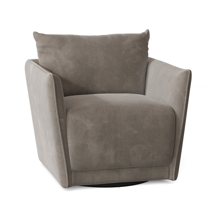 Joss and Main Gertrude 34" Wide Polyester Swivel Armchair