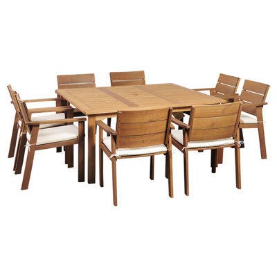Sonlin 9 Piece Dining Set with Cushions by Wade Logan