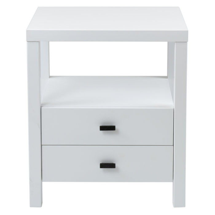 Hashtag Home Leflore 2 - Drawer Solid Wood Nightstand