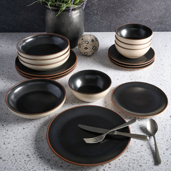 matte black dishes