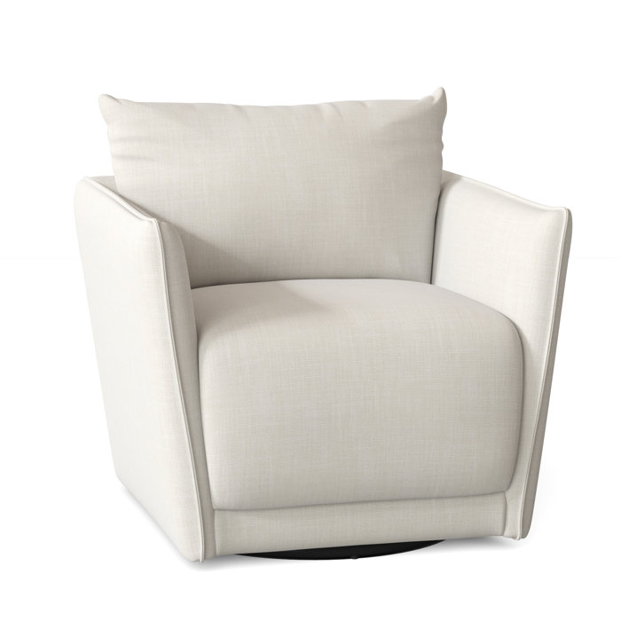 Joss and Main Gertrude 34" Wide Polyester Swivel Armchair