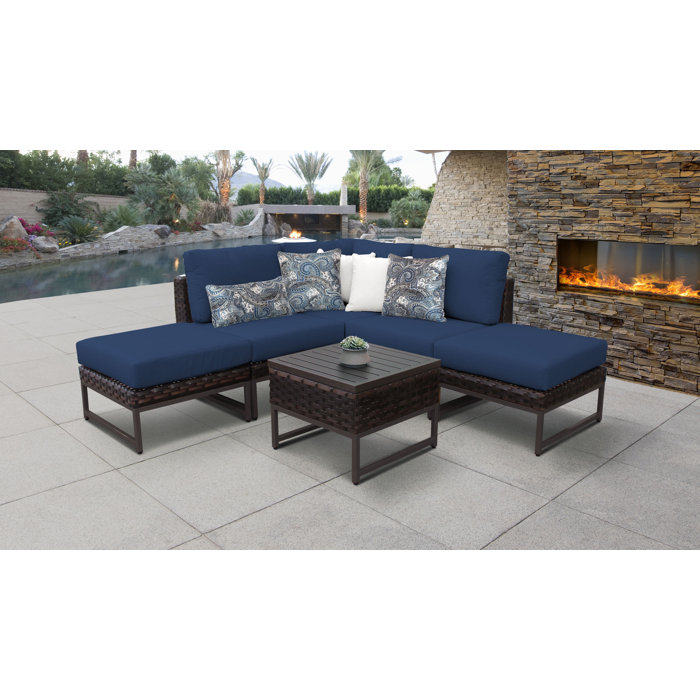Joss and Main Savion 6 Piece Sectional Seating Group with Cushions