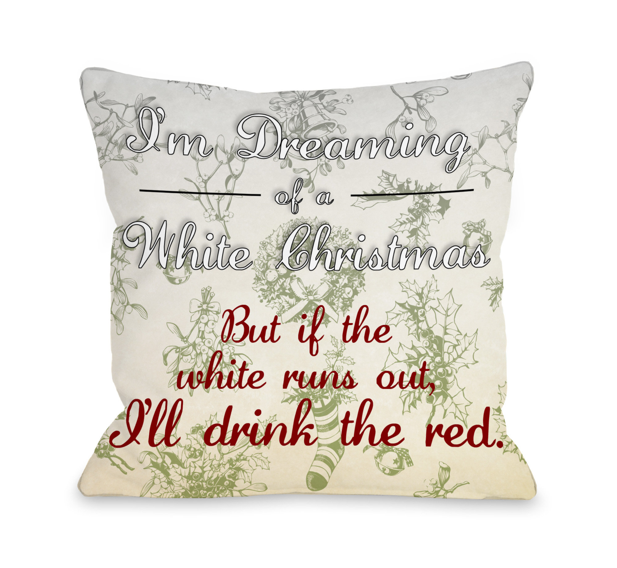white christmas throw pillows