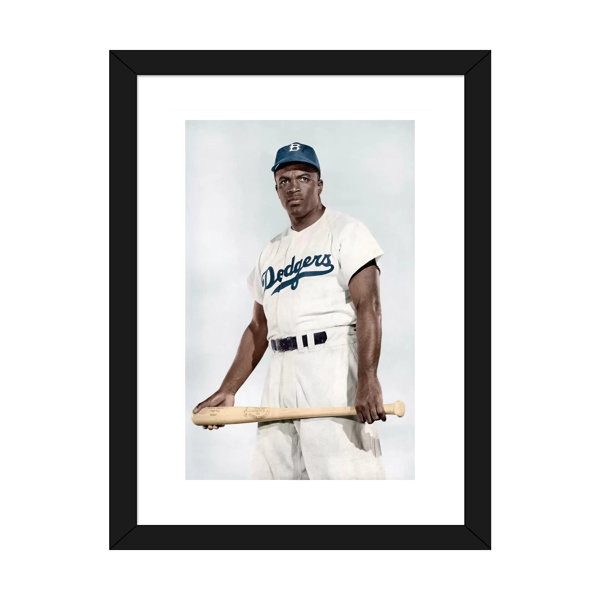 1919-1972 Canvas Wall Art Print Baseball Home Decor Jackie Robinson 