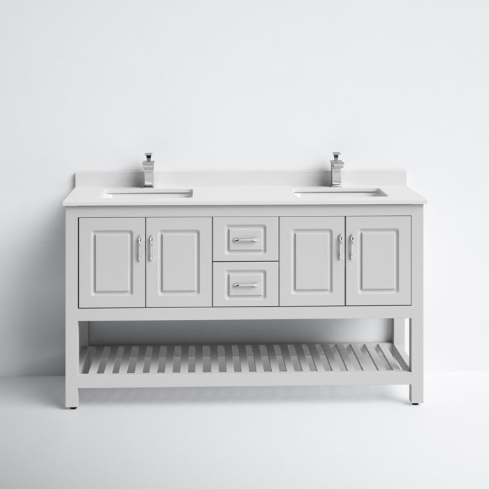 Joss and Main Needville 59" Double Bathroom Vanity Set