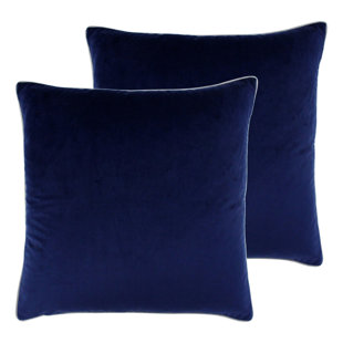 blue cushions and throws