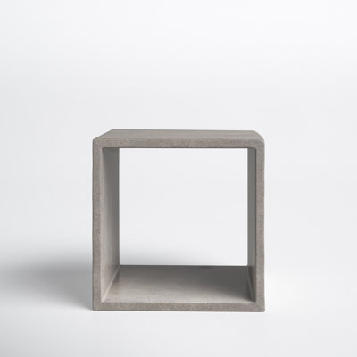 Alexandria Concrete Floor Shelf End Table by Joss and Main