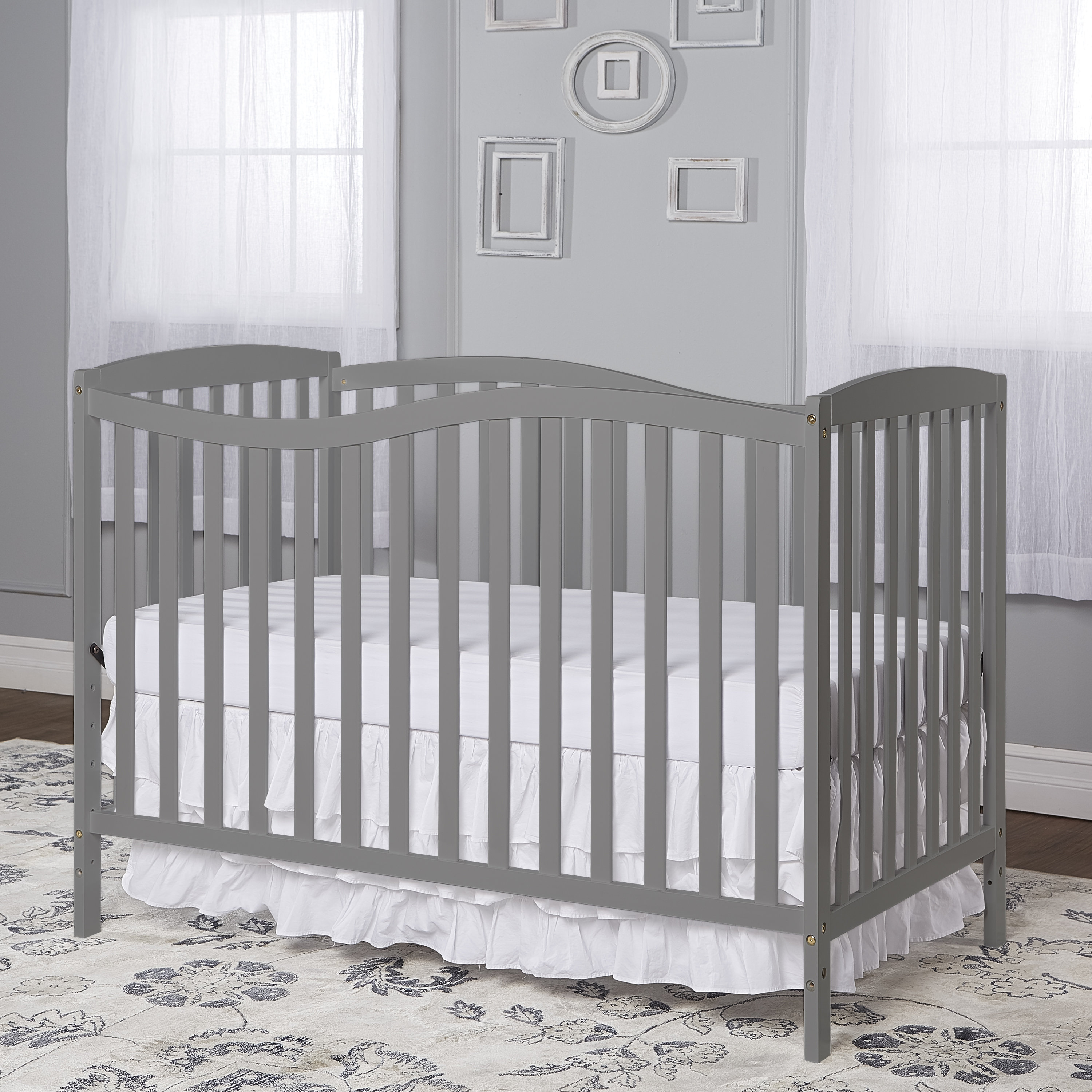 light grey crib
