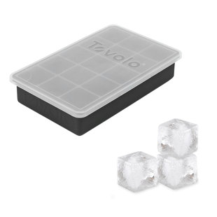 Tovolo Perfect Cube Ice Tray With Lid, Silicone Ice Cube Tray With Lid, 1.25" Ice Cubes For Cocktails & Smoothies, BPA-Free Silicone, Dishwasher-Safe Ice Cube Tray