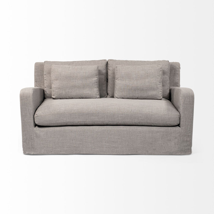 Joss and Main Nellie 69" Square Arm Slipcovered Loveseat