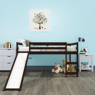 boy twin loft bed with slide