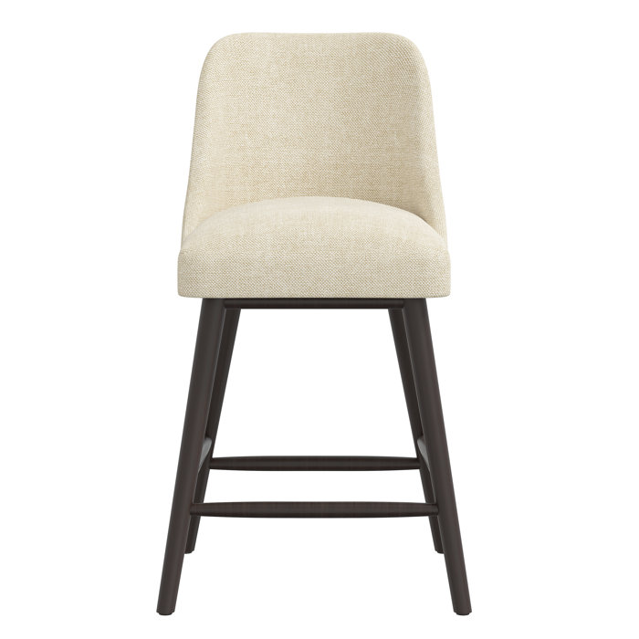 Joss and Main Fletcher Mid-Century Modern Stool in Milsap Canvas