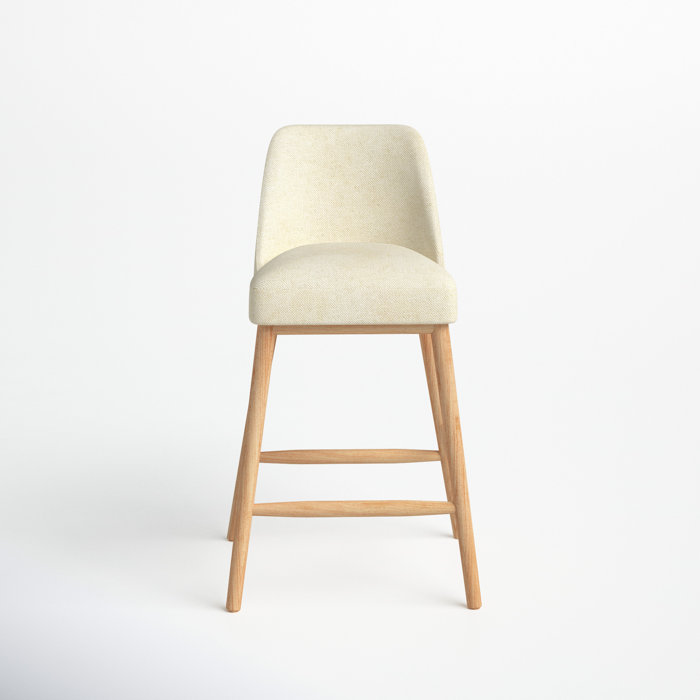 Joss and Main Fletcher Mid-Century Modern Stool in Milsap Canvas
