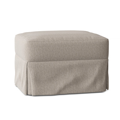 Lucia Slipcovered Ottoman by Wayfair Custom Upholstery