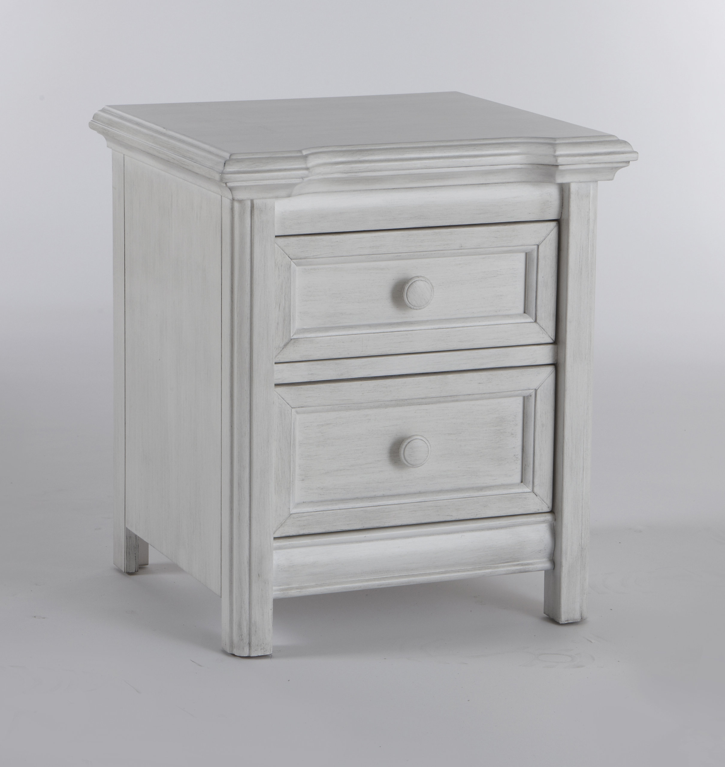 white nursery nightstand