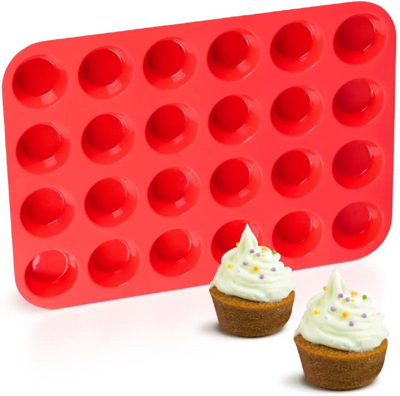 Silicone Muffin and Cupcake Pans Set Cake Molds Easy to Clean Non-Stick Bakeware