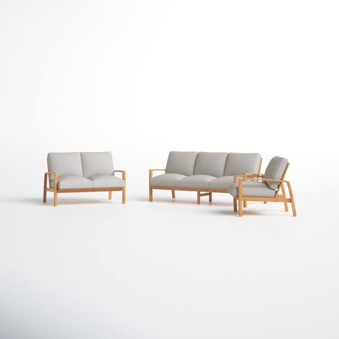 Joss and Main Sean 3 Pieces Seating Group with Cushions