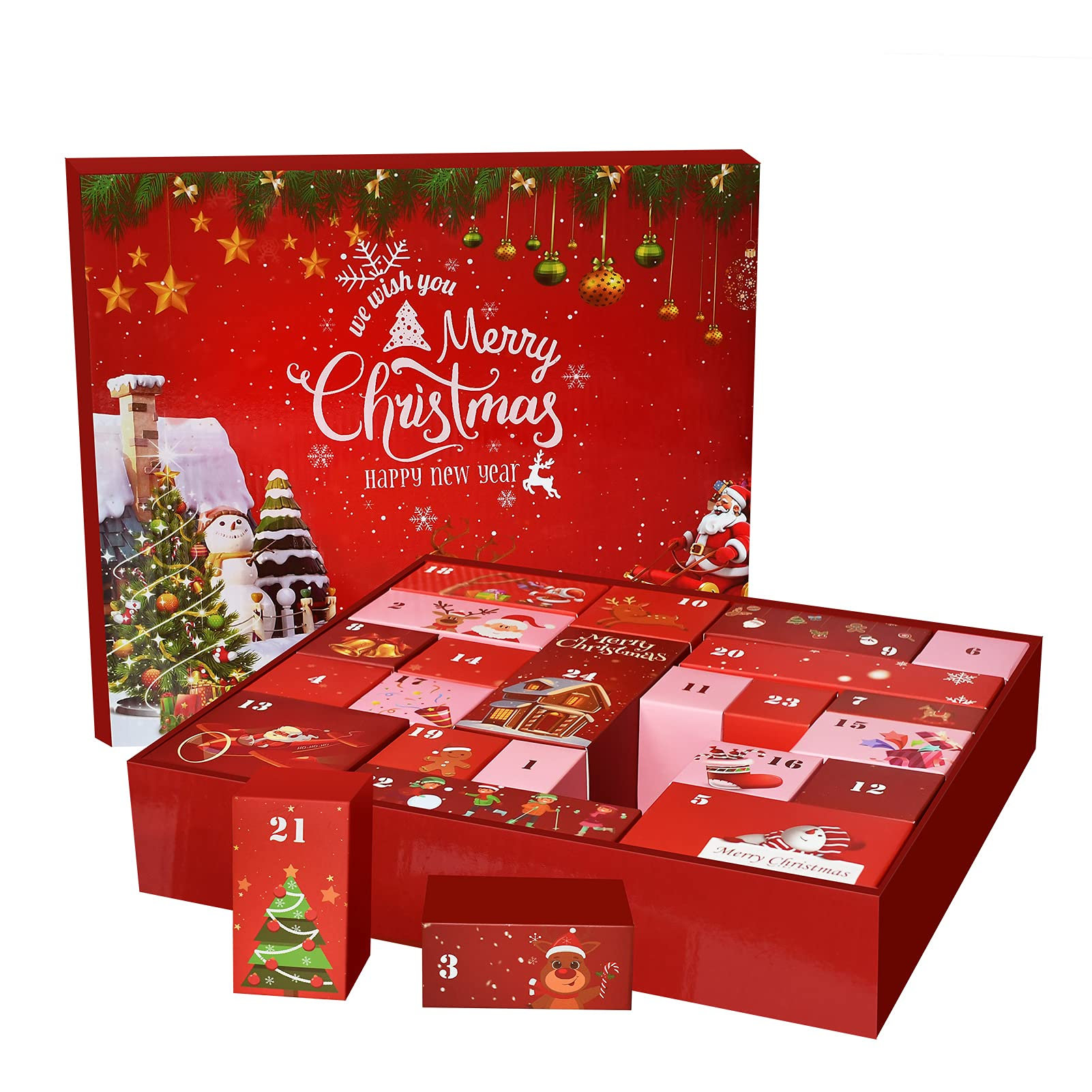 Organized Christmas Countdown 2022 The Holiday Aisle® Advent Calendar For Kids, Set Of 24 Christmas Countdown  Calendar, Box For Boys Teens Adults Include Toys, Puzzles, Brain Teaser  Metal Wire, Pull-Back Aircraft-Red | Wayfair