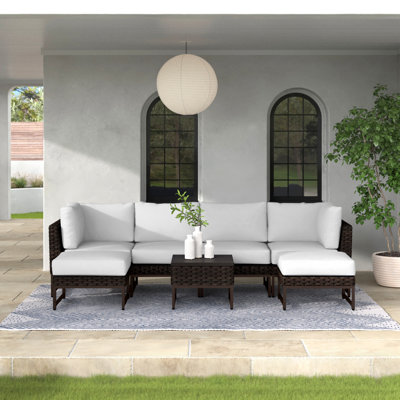 Sectional Seating Group with Cushion by Joss and Main