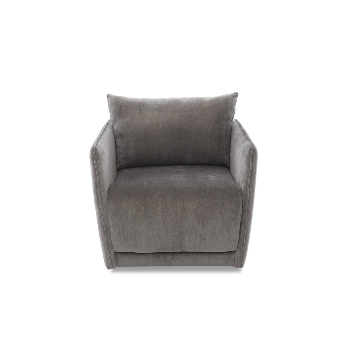 Joss and Main Gertrude 34" Wide Polyester Swivel Armchair