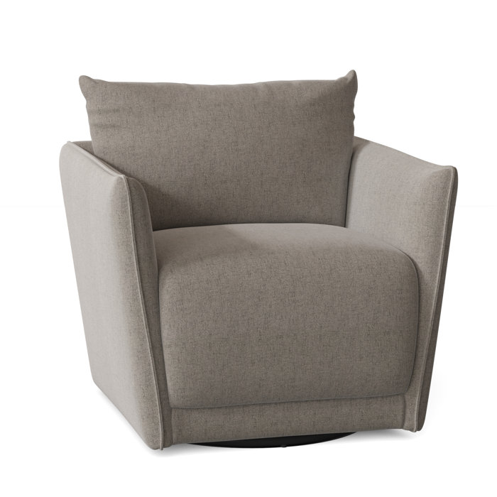 Joss and Main Gertrude 34" Wide Polyester Swivel Armchair