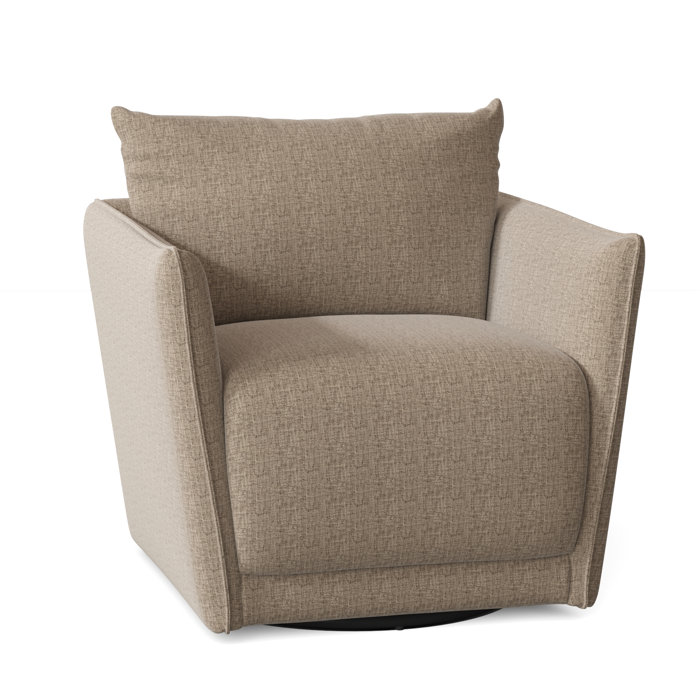 Joss and Main Gertrude 34" Wide Polyester Swivel Armchair