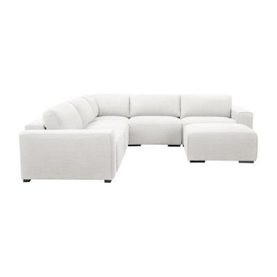 Alice 121" Wide Symmetrical Corner Sectional with Ottoman by Joss and Main