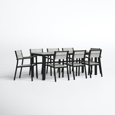 Roberto Rectangular 8 - Person 80.5" Long Aluminum Dining Set by Joss and Main