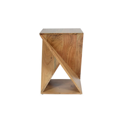 Rivera Solid Wood Abstract End Table by Joss and Main