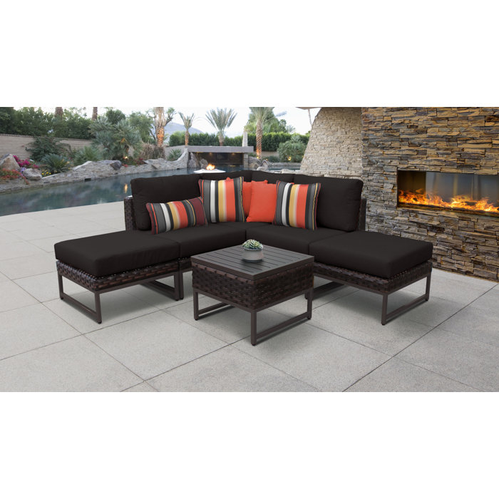 Joss and Main Savion 6 Piece Sectional Seating Group with Cushions
