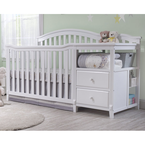 crib with changer attached