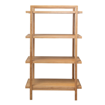 Jazia 63" H x 38" W Solid Wood Standard Bookcase by Latitude Run