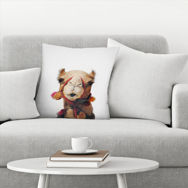 camel colored throw pillows