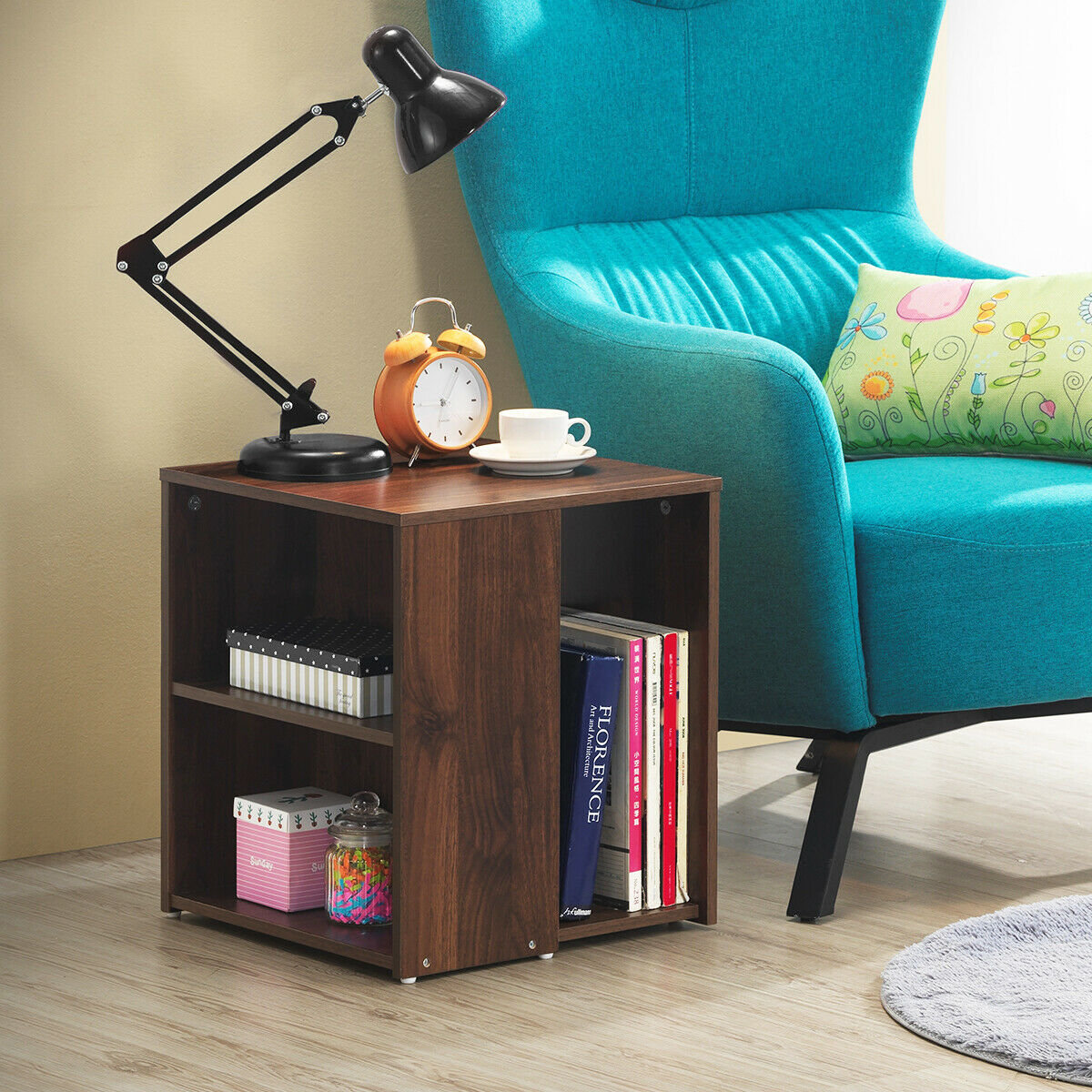 Ebern Designs Denzell 18'' Tall Floor Shelf End Table Wayfair