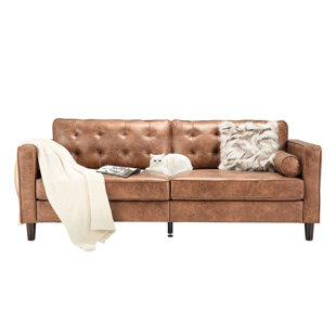 two cushion leather sofa