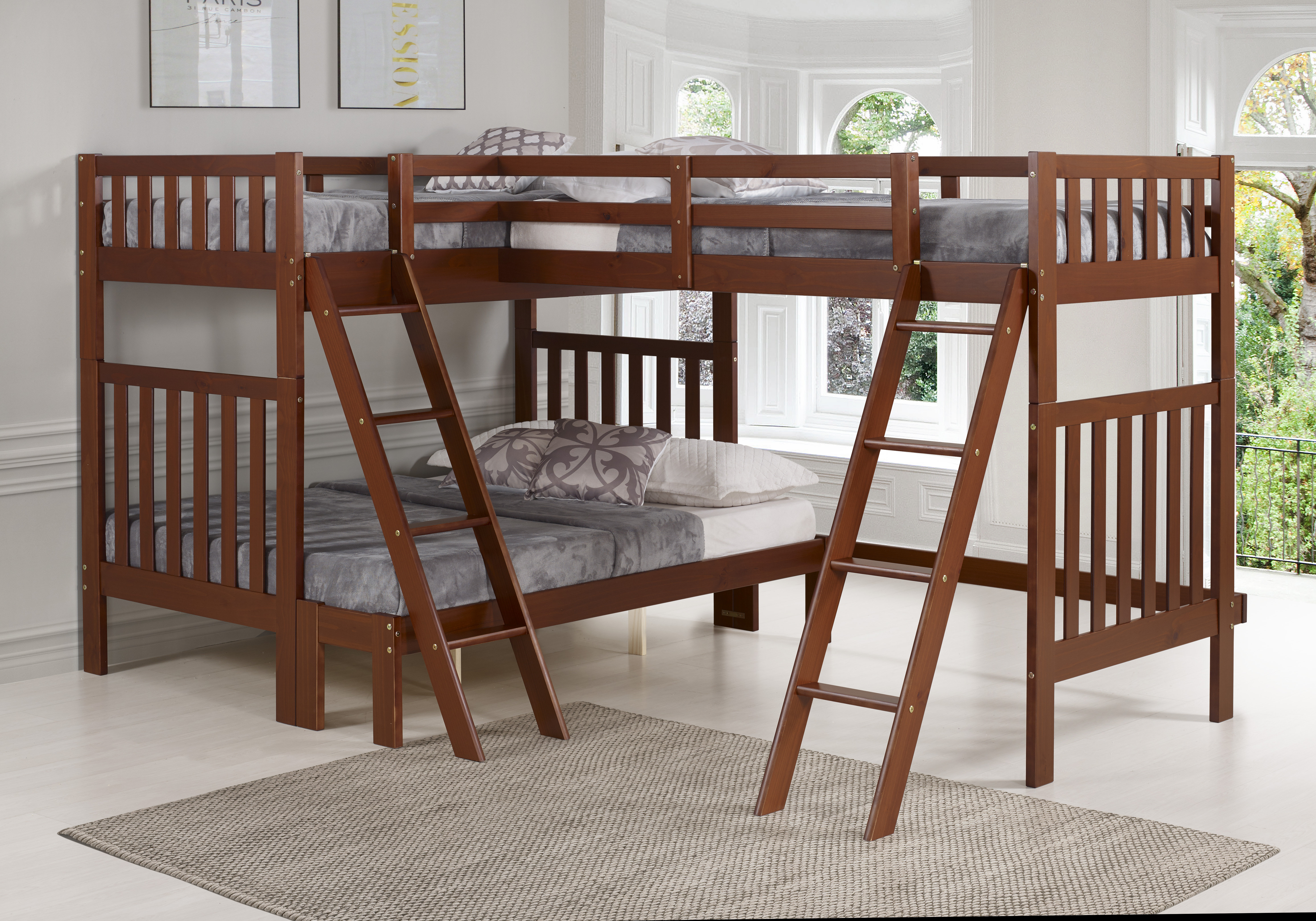 wayfair 3 bunk bed