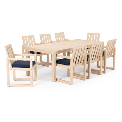 Moraine Rectangular 8 -  Person 87" Long Dining Set with Cushions by Joss and Main