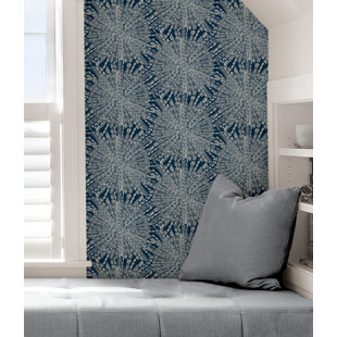 Navy Grass Cloth Wallpaper | Wayfair