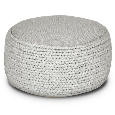 Martyn 30" Wide Round Pouf Ottoman by Joss and Main