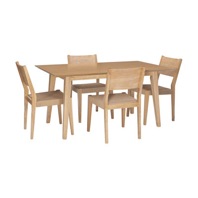 Alistair 4 - Person Solid Wood Dining Set by Joss and Main