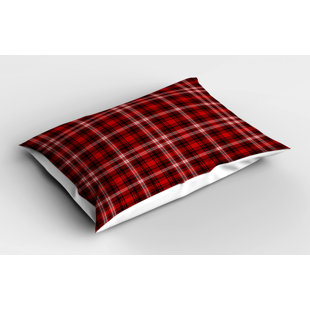 red plaid euro shams