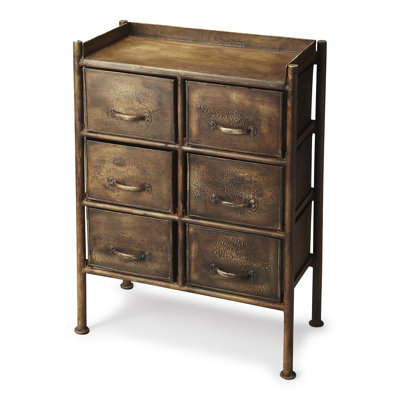 Perry Metal 6 - Drawer Apothecary Accent Chest by Joss and Main